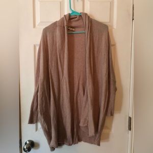 Subtle luxury open front cashmere cardigan